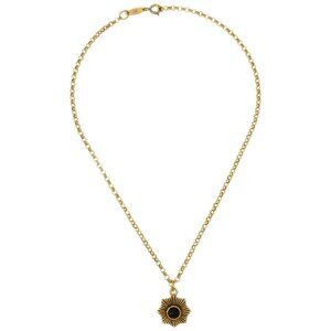 Chanel Stone Gold Chain Pendant Necklace 1984 195352
